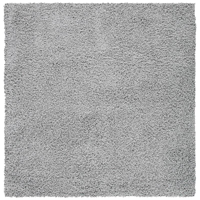 SAFAVIEH Venus Shag Durime 1.75-inch Thick Rug - 6'7" Square - Light Grey