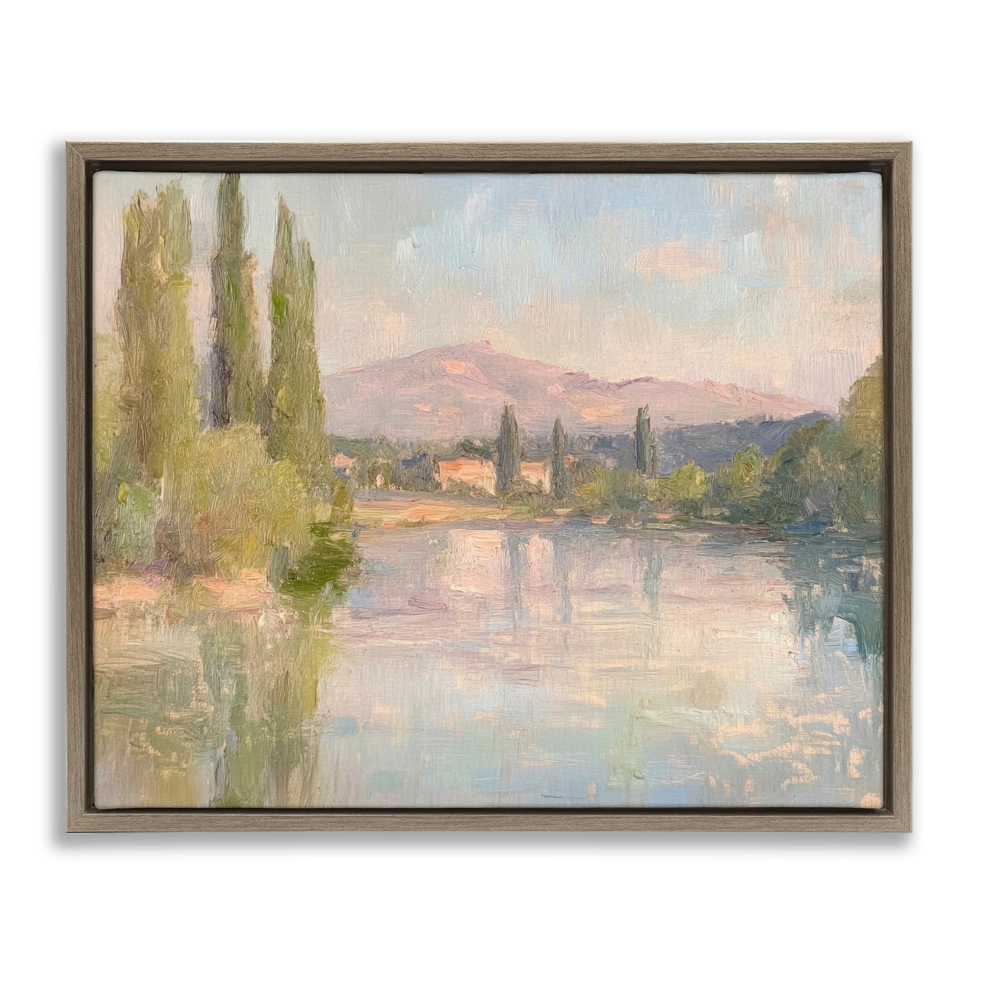Stupell Place By The Lake Framed Floater Canvas Wall Art Design By Petal Prints Design