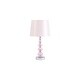 preview thumbnail 1 of 3, Hardback Shade Table Lamp with Crystal Accents, Pink - 23 H x 12 W x 12 L Inches