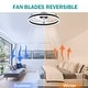 preview thumbnail 16 of 118, 20"/24"/72" Oaks Aura Cotti Low Profile Dimmable Smart Ceiling Fan with Lights 6-Speed Flush Mount Modern Remote
