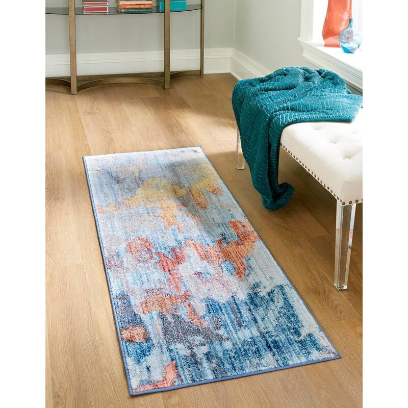 Contemporary Brouhaha Collection Area Rug - 2'7"x10' - Multi