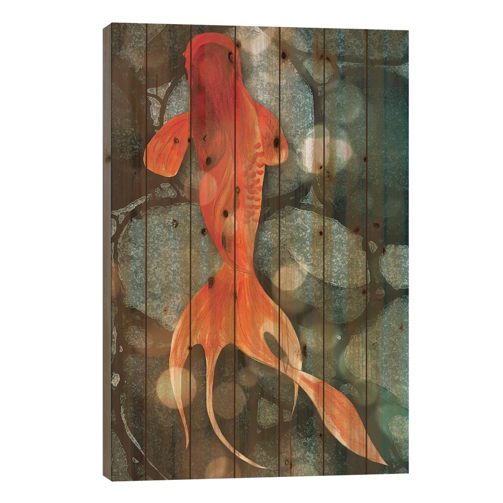 Fantail II Print On Wood by Alicia Ludwig - Multi-Color