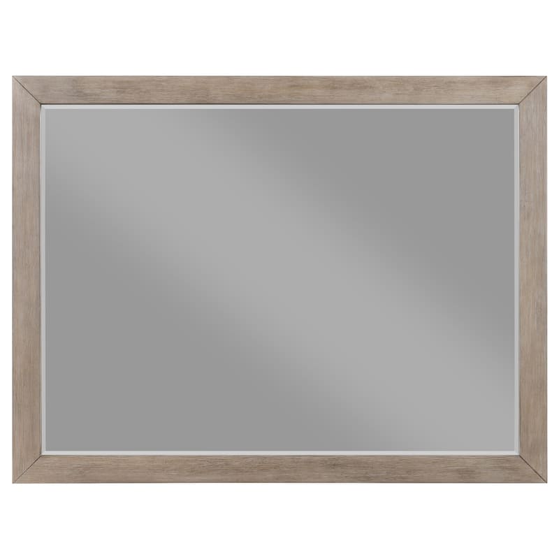 Keno Dresser Mirror, Sturdy Barley Brown Wood Frame, 33 Inch - Barley Brown