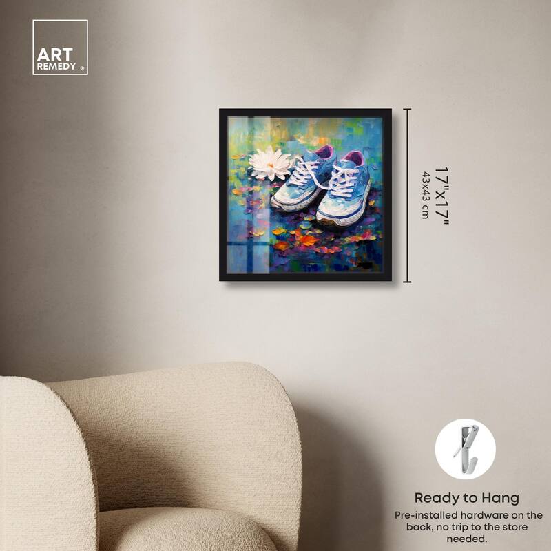 Lily Pad Sneakers Shadowbox by Art Remedy