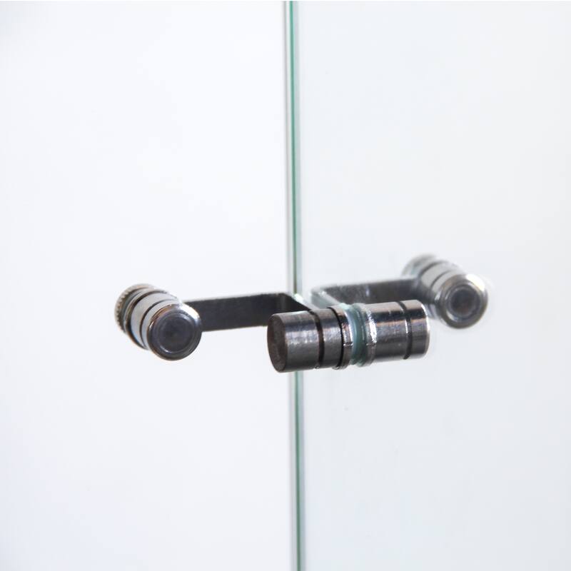 12 Shelves Glass Display Cabinet with 3 Columns and Lock, Curio Cabinets Tempered Glass Floor Standing Bookshelf for Living Room