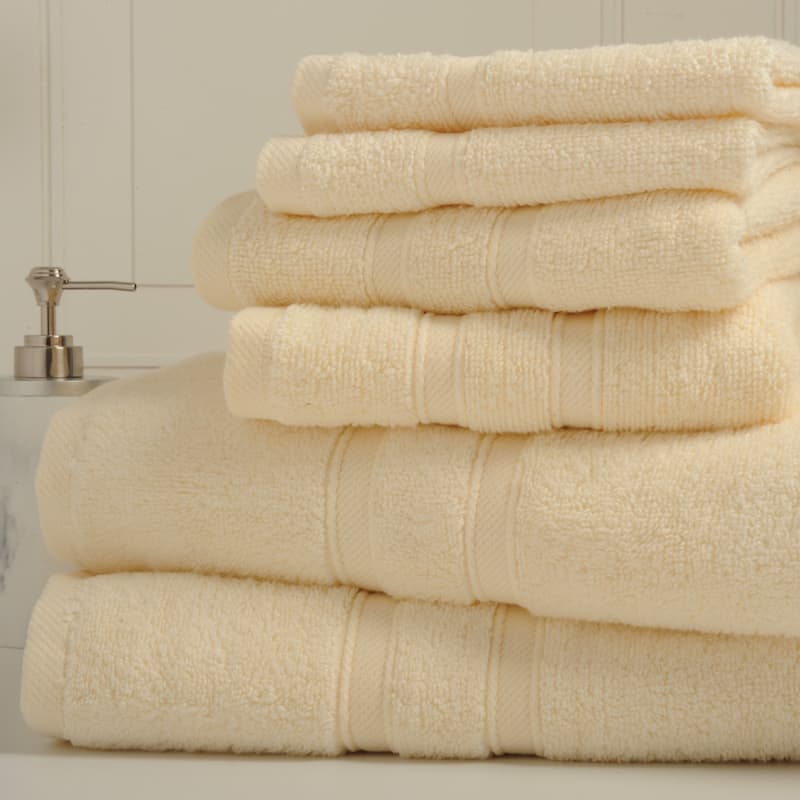 Bibb Home 6-Piece Zero Twist Cotton Towel Set - N/A