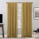 preview thumbnail 64 of 88, Sun Zero Evelina Faux Dupioni Silk Blackout Curtain Panel, Single Panel 50 x 63 - Gold