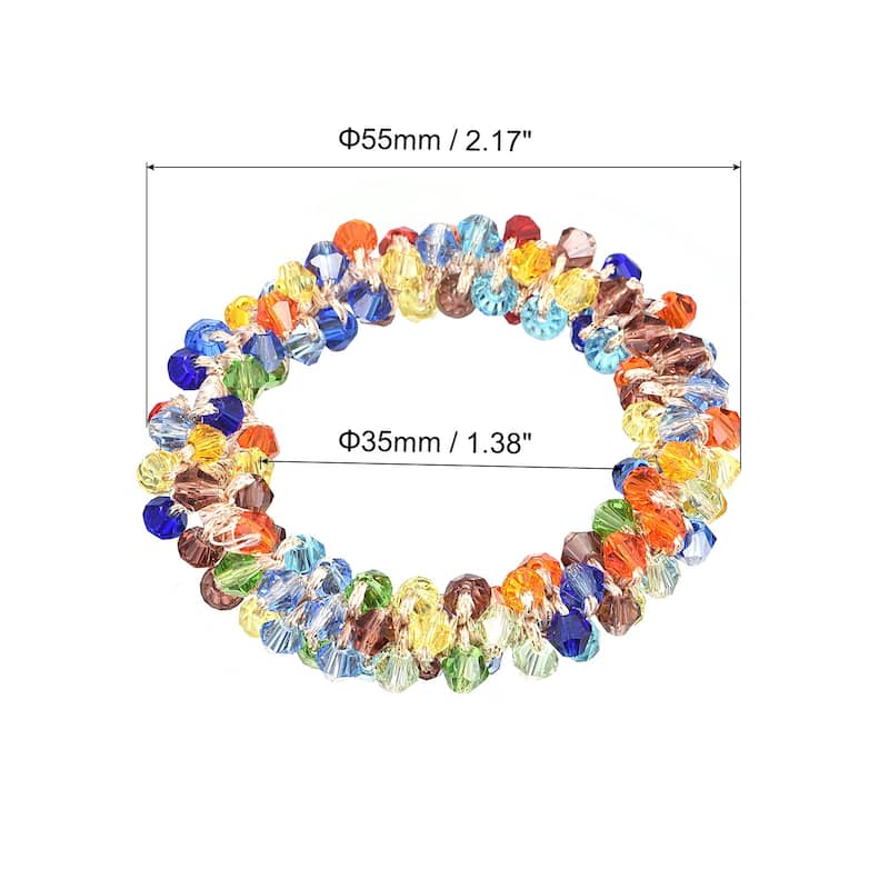 Napkin Rings, 2pcs Artificial Crystal Napkin Ring Holder Set, Multicolor - 35mm