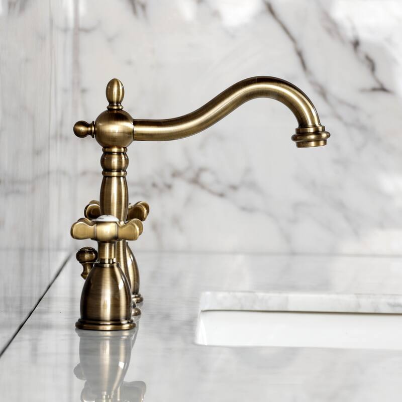 Kingston Brass Essex Widespread Bathroom Faucet with Brass Pop-Up