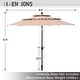 preview thumbnail 15 of 21, PHI VILLA 10ft 3 Tier Auto-tilt Patio Umbrella Outdoor Double Vented Umbrella