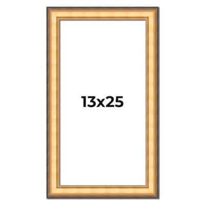 13x25 Frame Gold Plein Aire Solid Wood Picture Frame Width 2 Inches |
