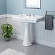 preview thumbnail 2 of 15, Darbyshire White Bathroom Pedestal Sinks with 8 in. Widespread Faucet Holes Renovators Supply
