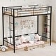 preview thumbnail 1 of 6, Heavy Duty Loft Bed Frame Metal Loft Bed Twin Size w/ Guardrail