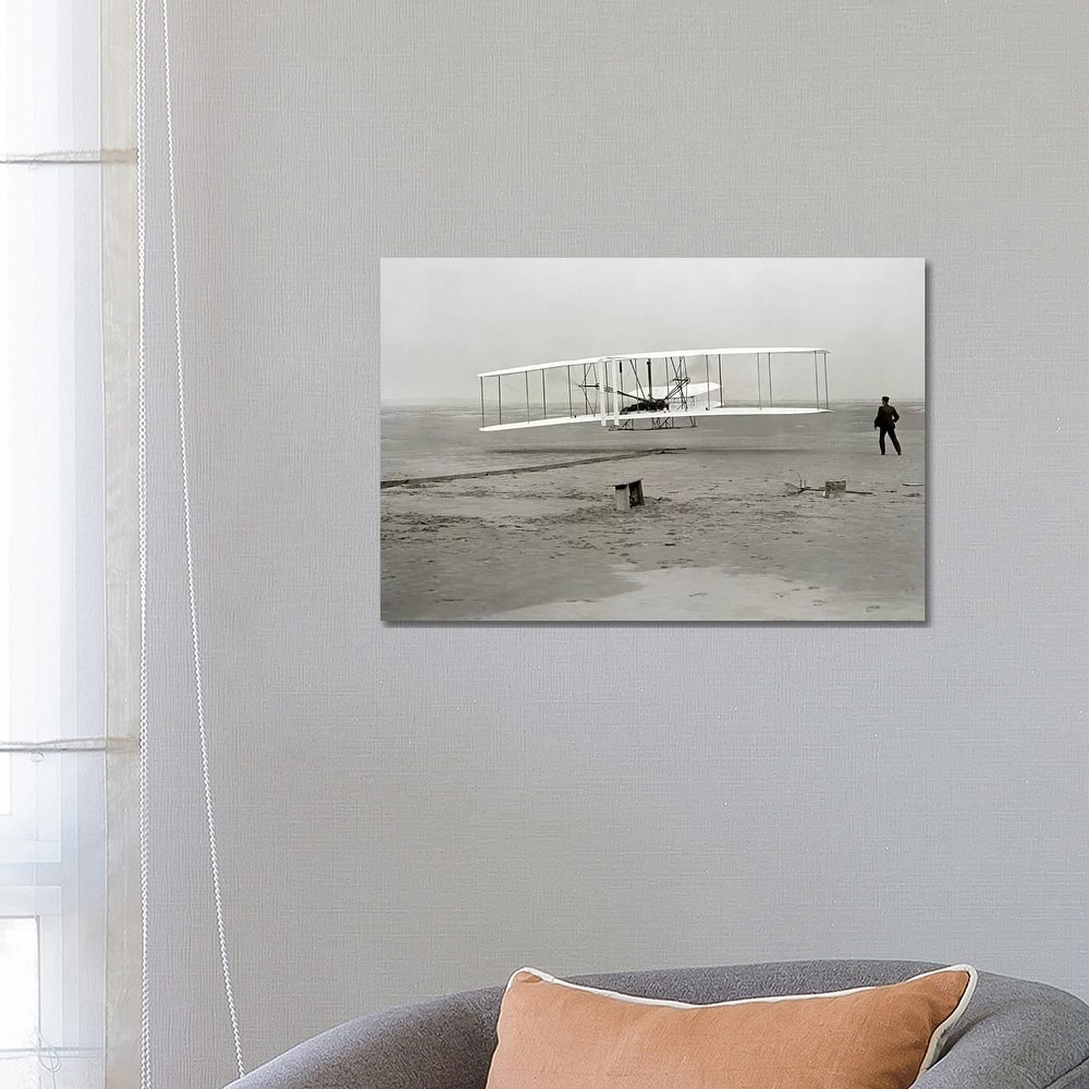 iCanvas "The Wright Brothers - First Flight" by Kitty Hawk Canvas Print