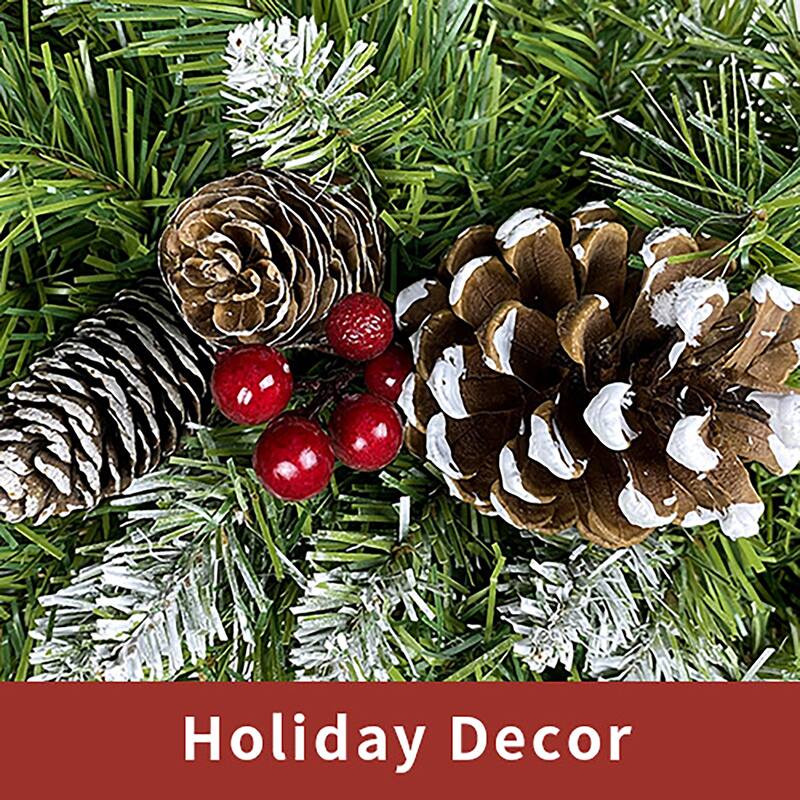 Pre-lit Xmas Tree Artificial Christmas 4-Piece Set in Green