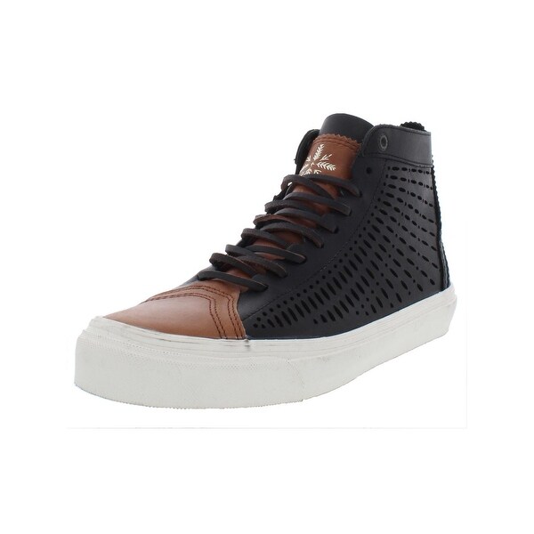 vans leather high tops mens