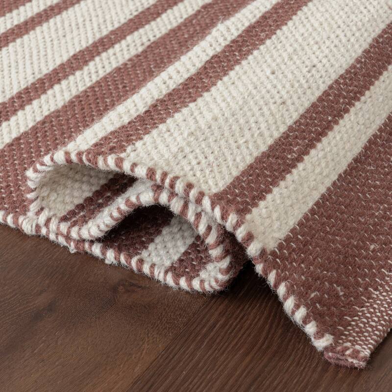 Frenshe Interiors Bowery Striped Wool Area Rug