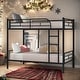 preview thumbnail 19 of 46, 2 In 1 Twin Over Twin Metal Bunk Bed Can Separate into 2 Twin Beds