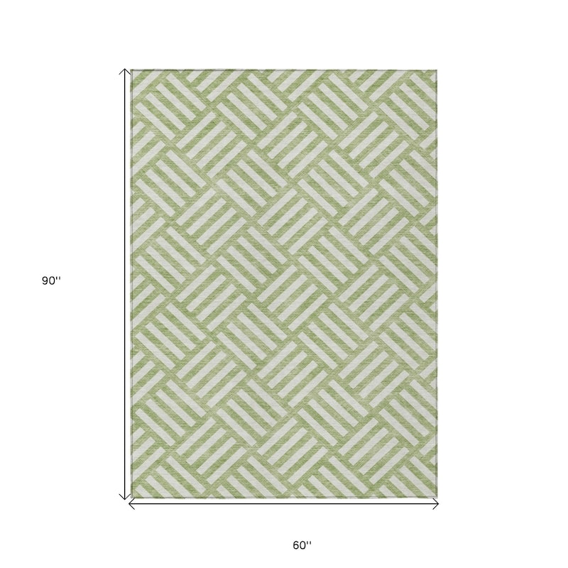 HomeRoots Geometric Transitional Rectangle Outdoor Rug