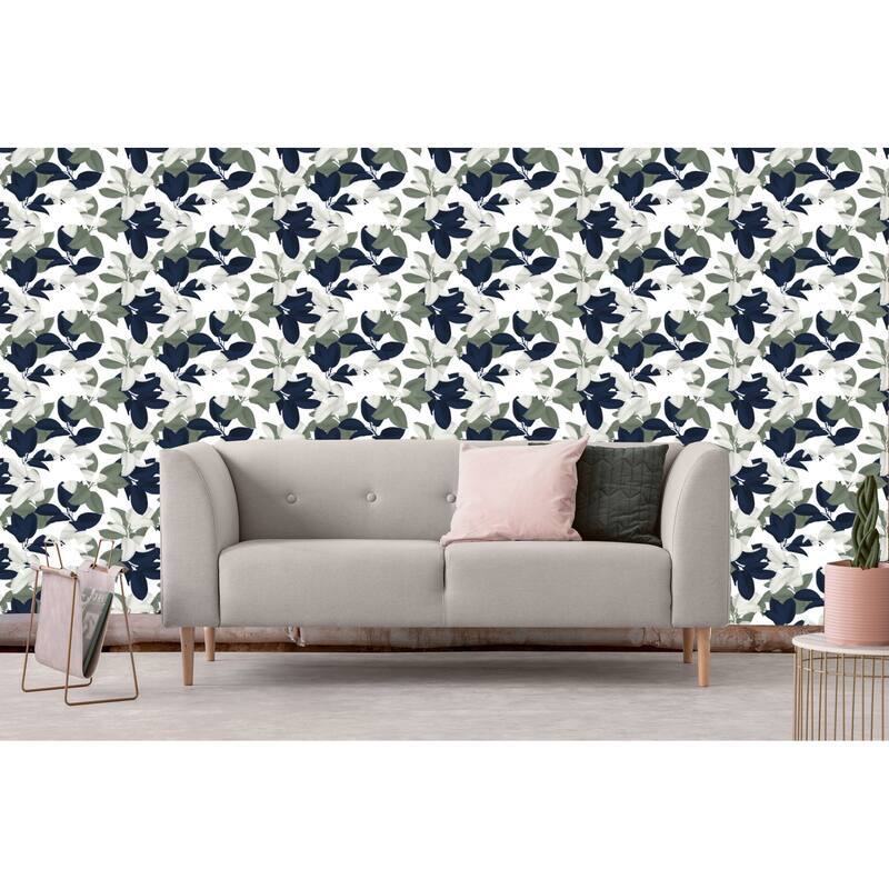 Mingos Exotic Leaves Removable Wallpaper - 10'ft H x 24''inch W