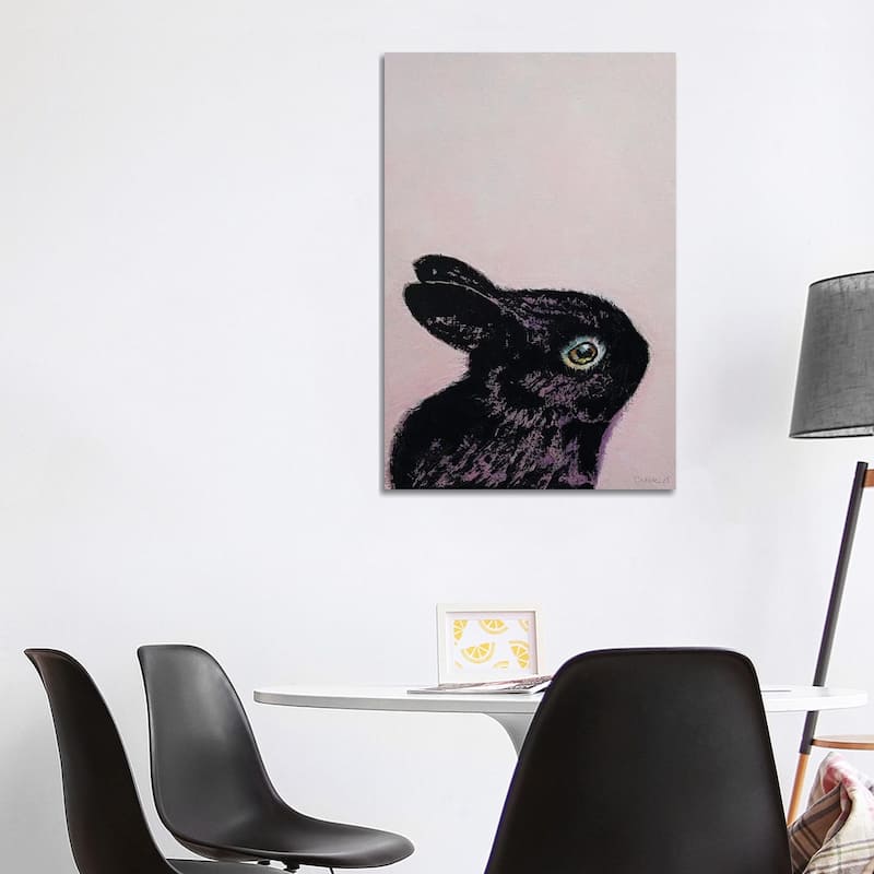 iCanvas "Black Bunny" by Michael Creese Canvas Print - 40x26x1.5