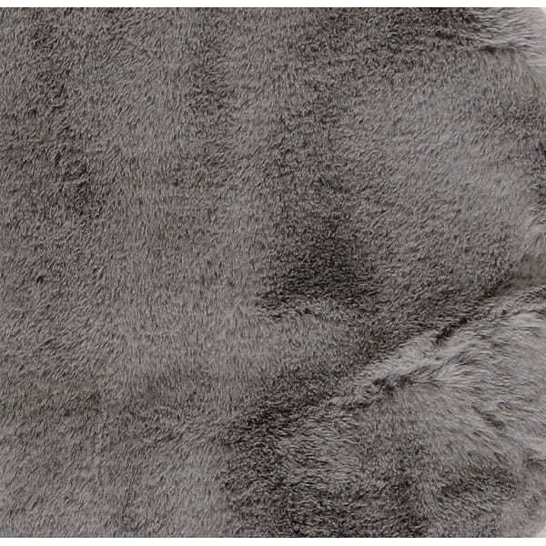 Luxe Faux Rabbit Fur Rectangular Rug 5' X 8' - Grey Luxe Faux Rabbit Fur Rectangular Rug 5' X 8' - Grey