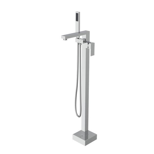 slide 2 of 11, Elegant Lighting FAT-8002 Henry Floor Mounted Clawfoot Tub Filler with Chrome