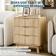 preview thumbnail 10 of 12, Garvee Modern 3 Drawers Sofaside End Table Chairside Table Set of 2 with Gold Handle for Living Room