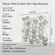 preview thumbnail 5 of 6, Misty Pebble Mosaic Tumbled Stone Backsplash Tiles for Kitchen Walls, Shower and Bathroom Floors 12" X 12" (5 Sqft per case)