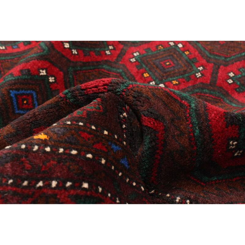 ECARPETGALLERY Hand-knotted Teimani Red Wool Rug - 3'10 x 6'5