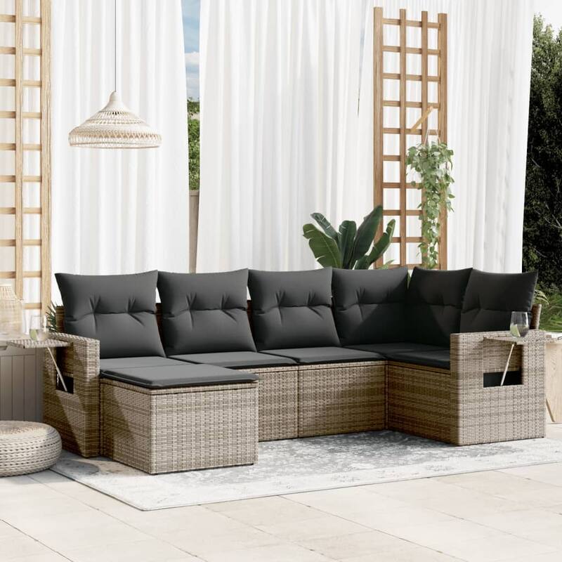vidaXL Garden Sofa Set - Grey With table
