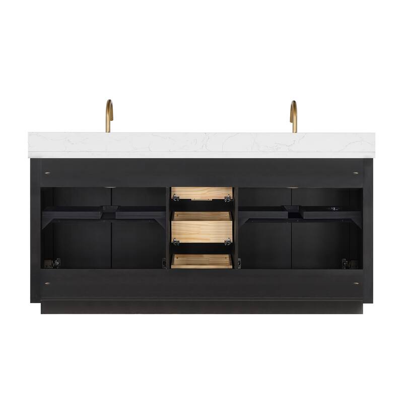 Cadiz Bath Vanity with Composite Stone Top and Mirror