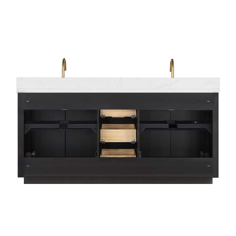 Cadiz Bath Vanity with Composite Stone Top without Mirror