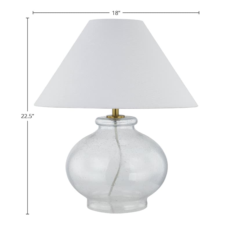 Cullman 23" Table Lamp with Linen Shade, Clear (Set of 2)