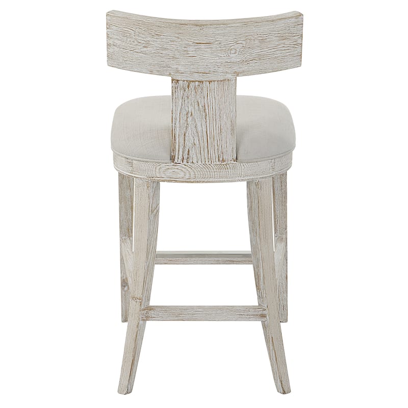 Uttermost Idris White Counter Stool - 20"x 38"x 22.5"