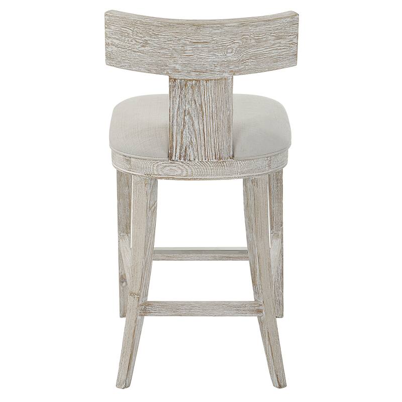 Uttermost Idris White Counter Stool 20"x 38"x 22.5" Bed Bath
