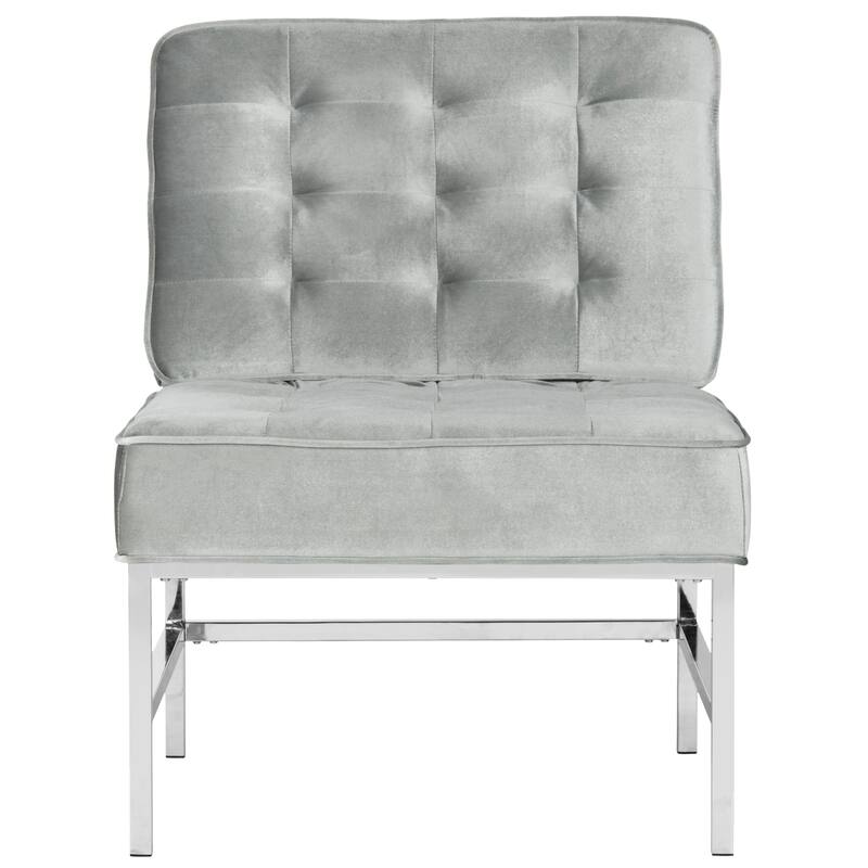 SAFAVIEH Suzan Mid-Century Modern Leather Antique Taupe Club Chair - 27.5"x30"x36" - 28Wx30Dx36H - Light Grey