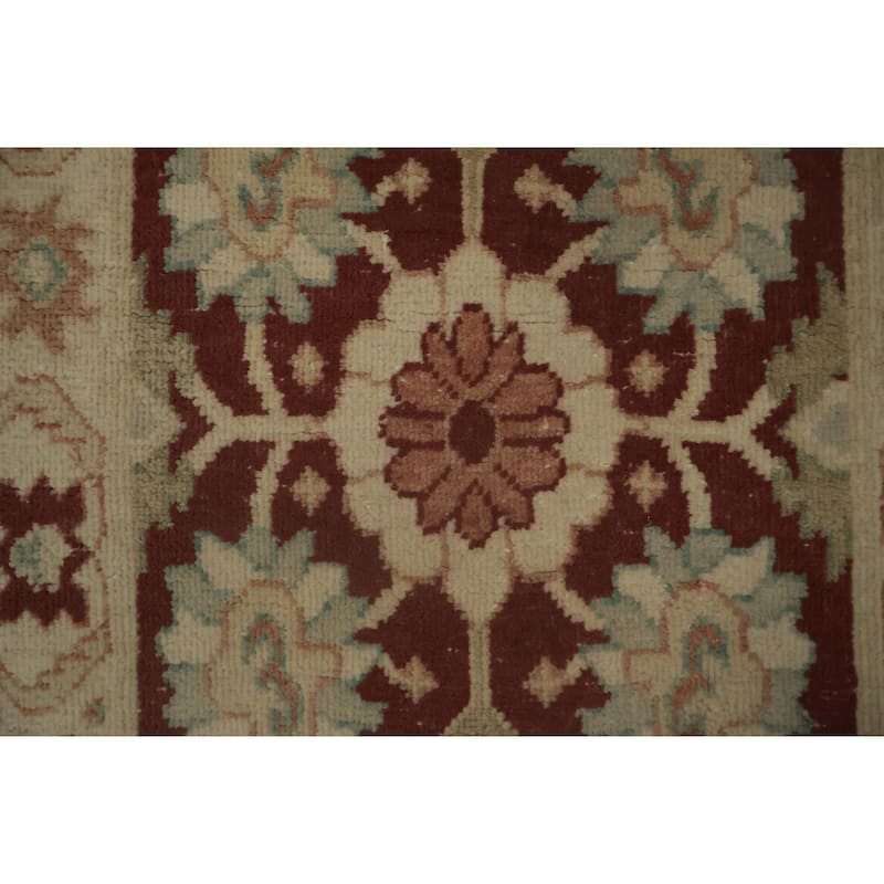 Hand Knotted Oriental 100% Wool Carpet Traditional All-Over Oranges & Rust Ziegler Area Rug - 3' 1'' X 1' 11''