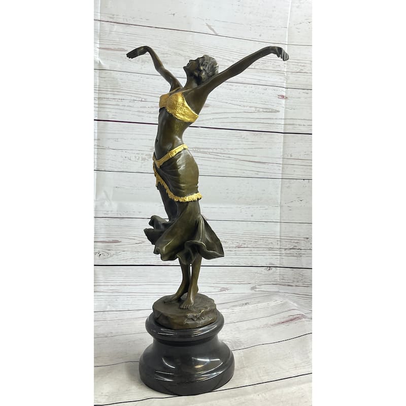 Paul Philippe Russian Dancer Vintage Reproduction Bronze Sculpture Statue Figure