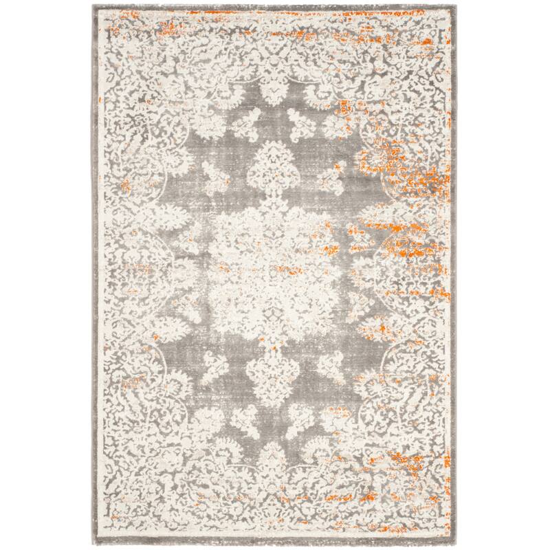 SAFAVIEH Passion Columbia Vintage Distressed Boho Oriental Rug - 4' x 5'7" - Grey/Ivory