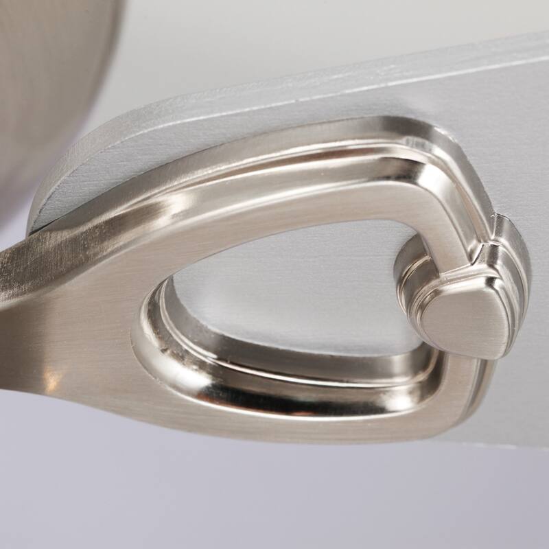 48" Satin Nickel Crystal Low Profile Ceiling Fan with Light and Remote Control