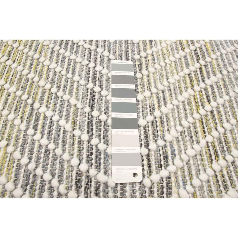 ECARPETGALLERY Braid weave Sienna Grey Wool Rug - 5'3 x 7'3