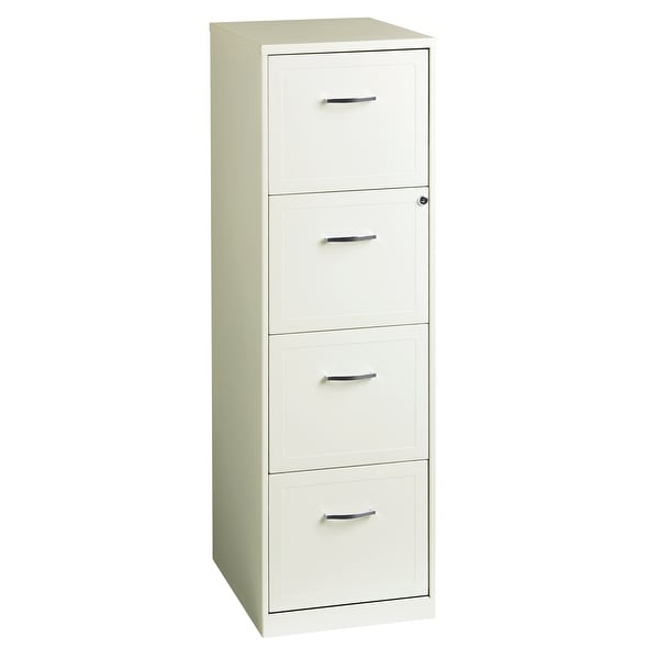 Space Solutions Pearl White 4 Drawer Metal Vertical File Cabinet. Opens flyout.