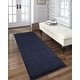preview thumbnail 110 of 178, Nourison Malibu Shag Area Rug 2'2" x 9'10" Runner - Navy