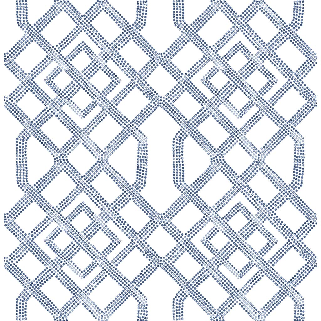 A-Street Prints Traverse Blue Trellis Wallpaper