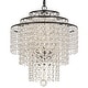 preview thumbnail 1 of 5, Arielle Crystal 18" wide Bronze Chandelier - 18'' W x 20.36'' H 18'' W x 20.36'' H