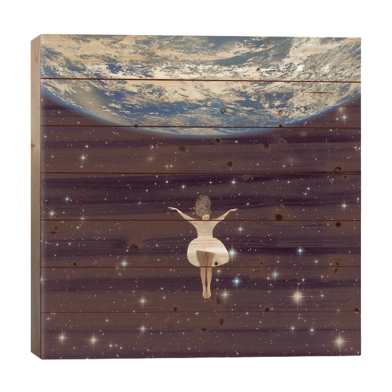 Letting Go I Print On Wood by Paula Belle Flores - Multi-Color - 26x26x1.5