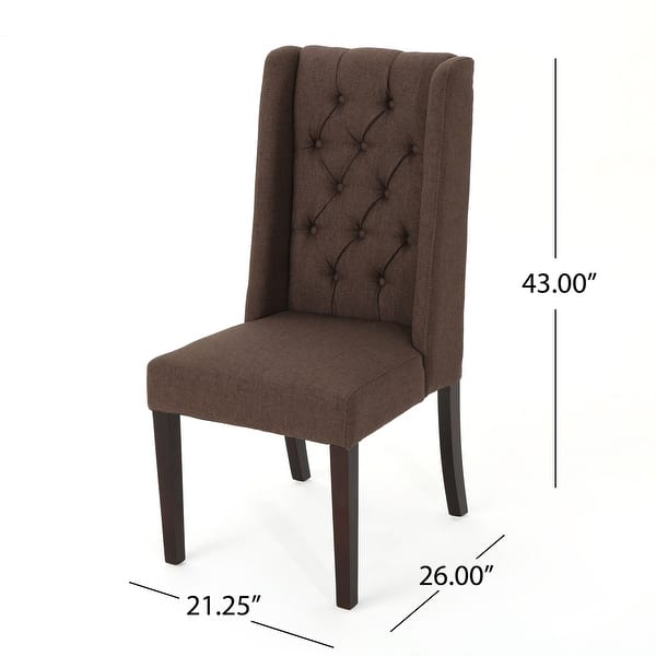 dimension image slide 5 of 7, Blythe Tufted Dining Chair (Set of 2) by Christopher Knight Home