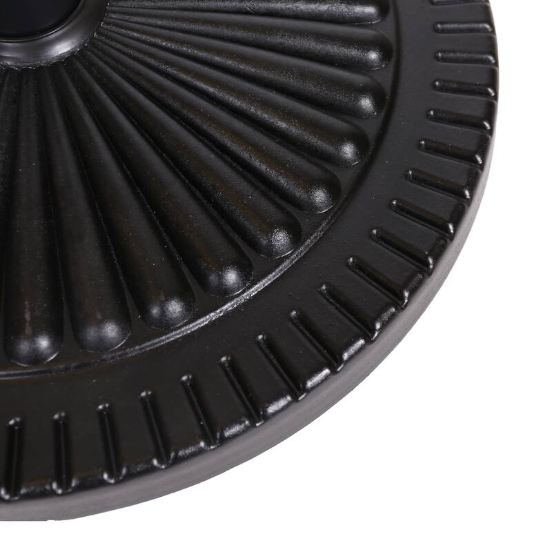 Syros 25-pound Round Black Steel Umbrella Base Holder by Christopher Knight Home