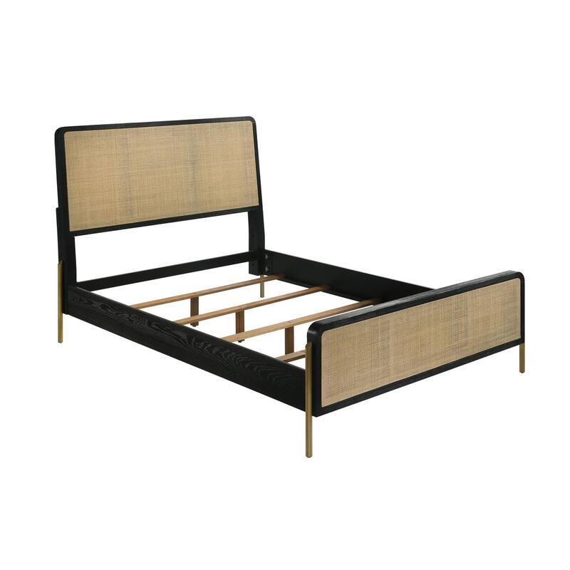 Anser Black and Natural 5-piece Bedroom Set
